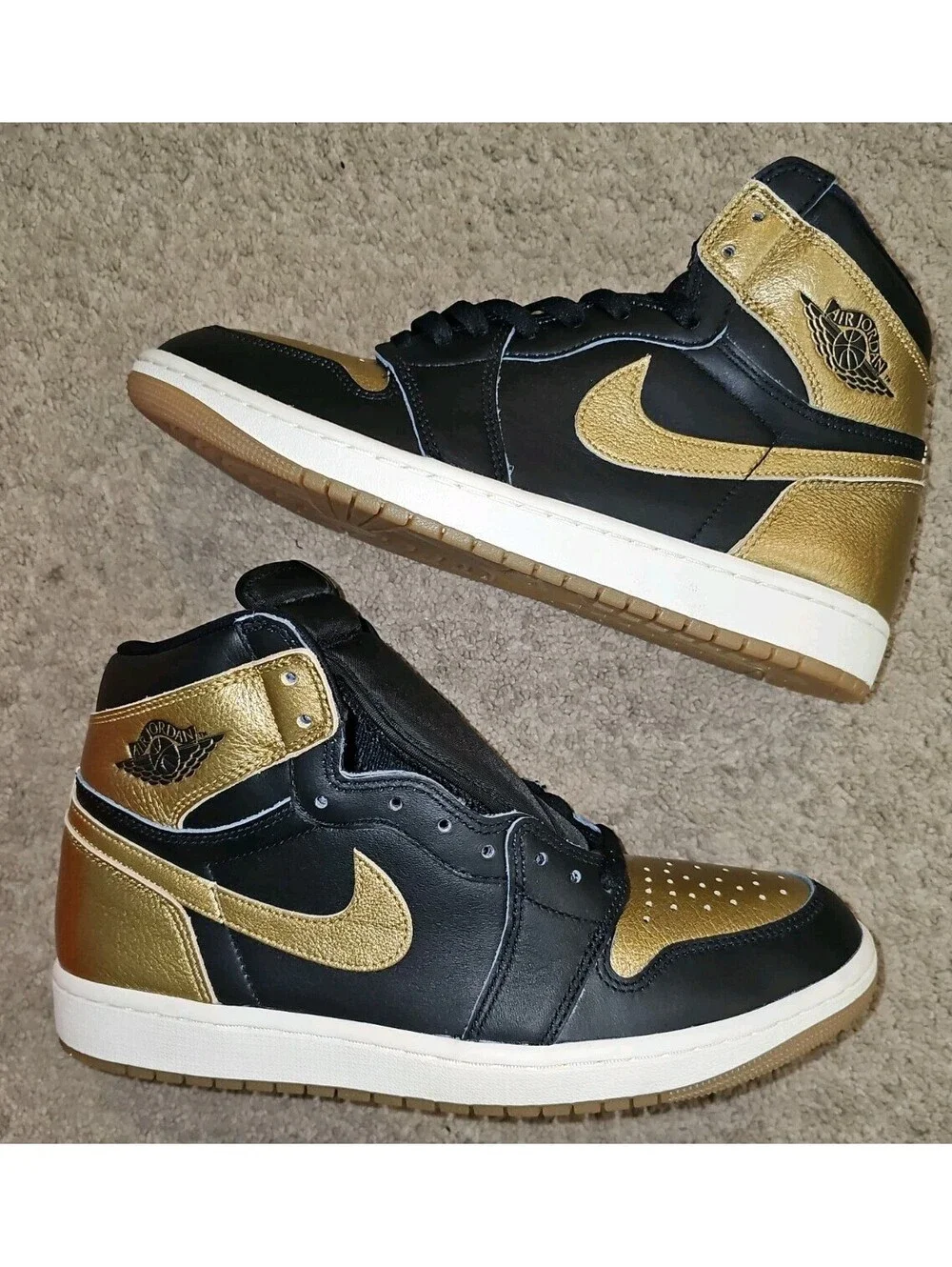 Size 10.5 - Air Jordan 1 Retro OG High Black Gold